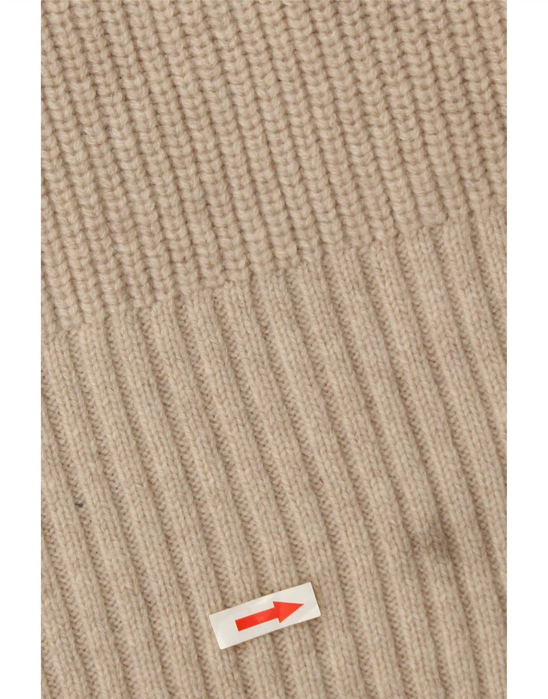 Maglione maglione oversize con collo dolcevita da donna Zara UK 10 piccolo in lana beige