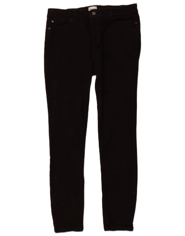 WHITE STUFF Jeans skinny a vita alta da donna UK 14 Large W32 L29 Nero