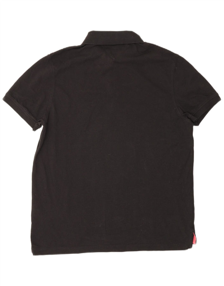 Polo da uomo vestibilità regolare Tommy Hilfiger grande cotone nero