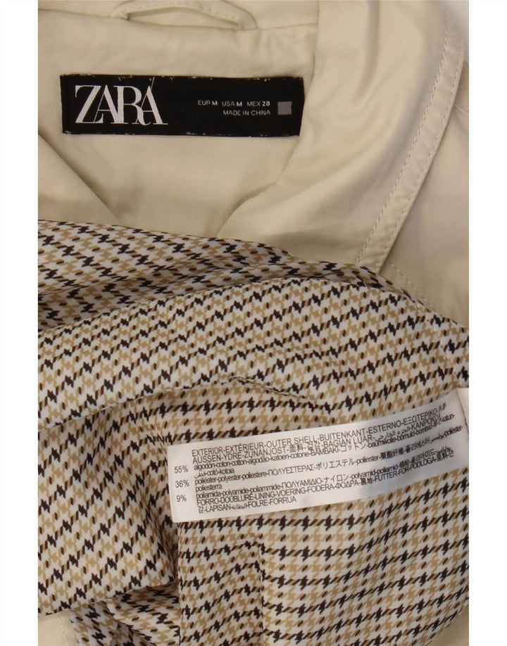 Trench da donna Zara UK 14 Cotone beige medio