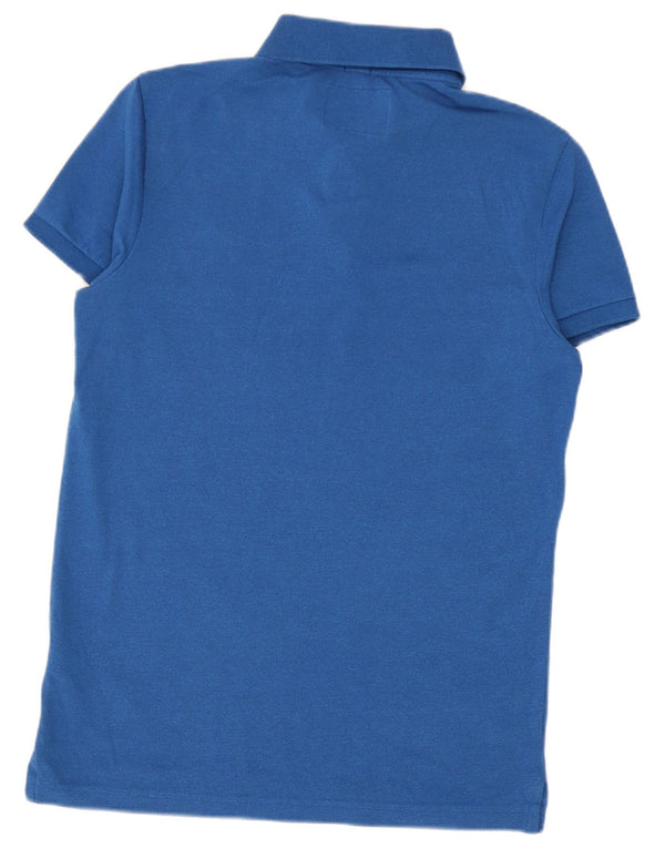 Polo Hollister da uomo piccola in cotone blu