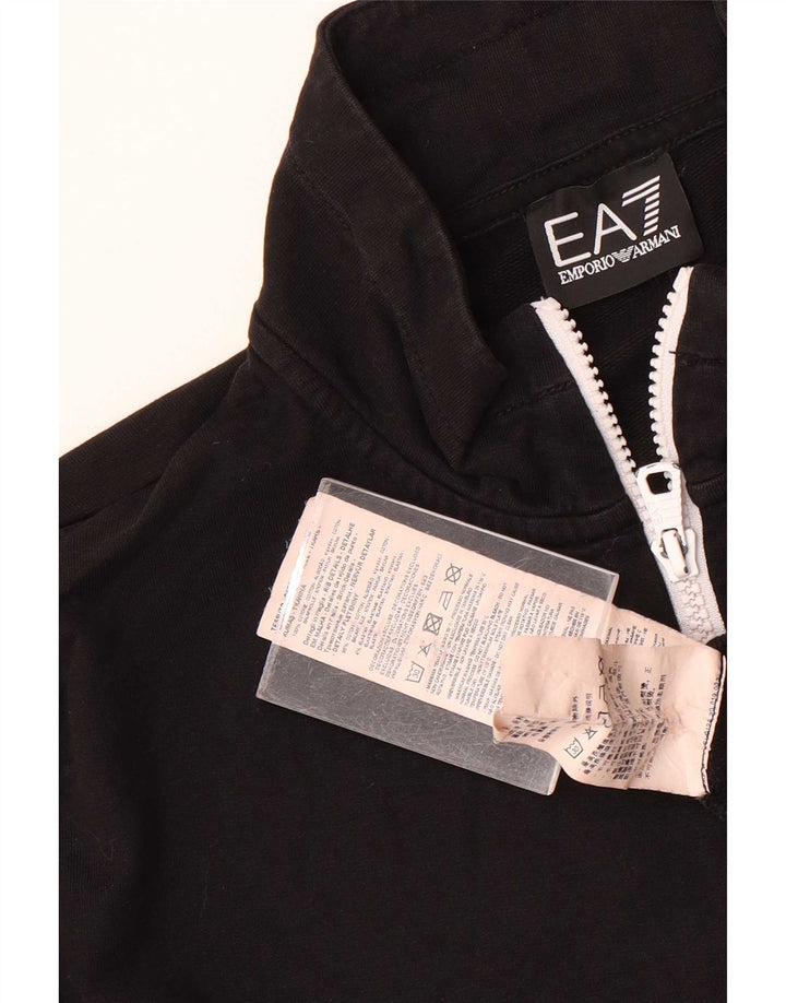 Giacca da tuta grafica da uomo Emporio Armani in cotone nero medio