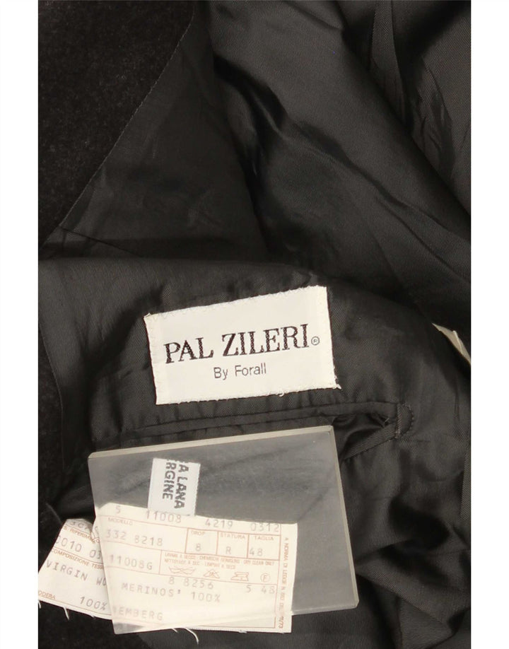 Pal Zileri Giacca blazer a 2 bottoni da uomo IT 48 Lana vergine grigio medio