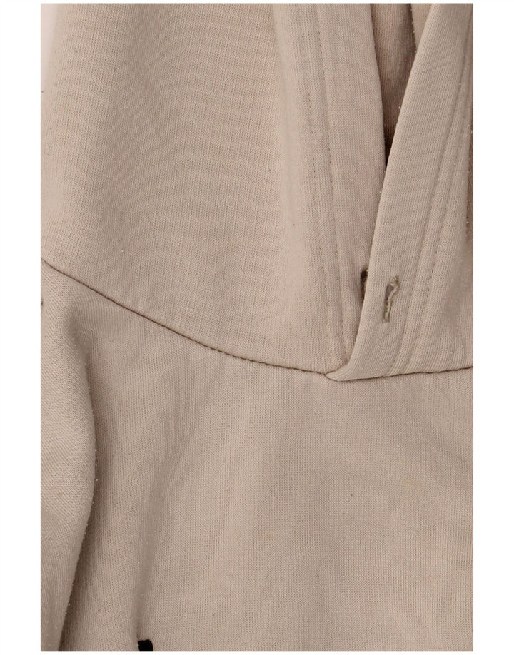 Maglione con cappuccio grafico da uomo Champion in cotone beige medio