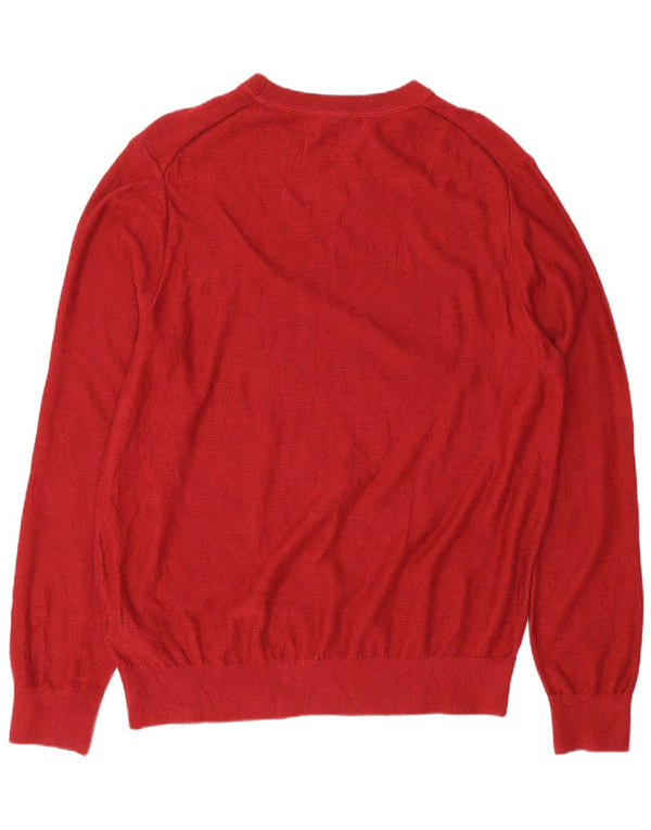 Maglione maglione girocollo da uomo, vestibilità regolare, Nautica, cotone rosso medio