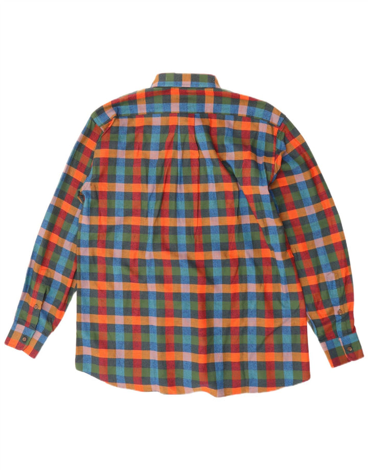 VINTAGE Mens Flannel Shirt Size 15 1/2 40  Medium Multicoloured Check