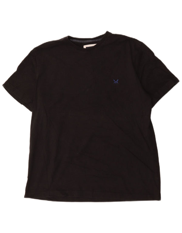 Crew Clothing T-shirt da uomo Top XL in cotone nero