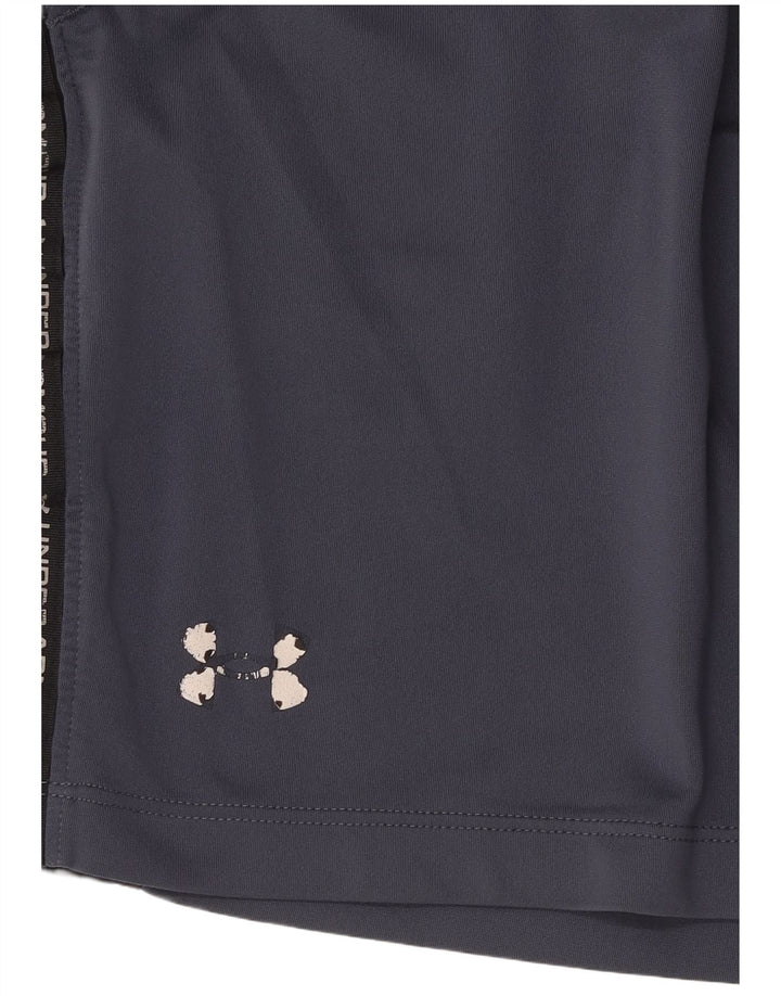 Pantaloncini sportivi grafici da uomo Under Armour piccoli in poliestere color block grigio
