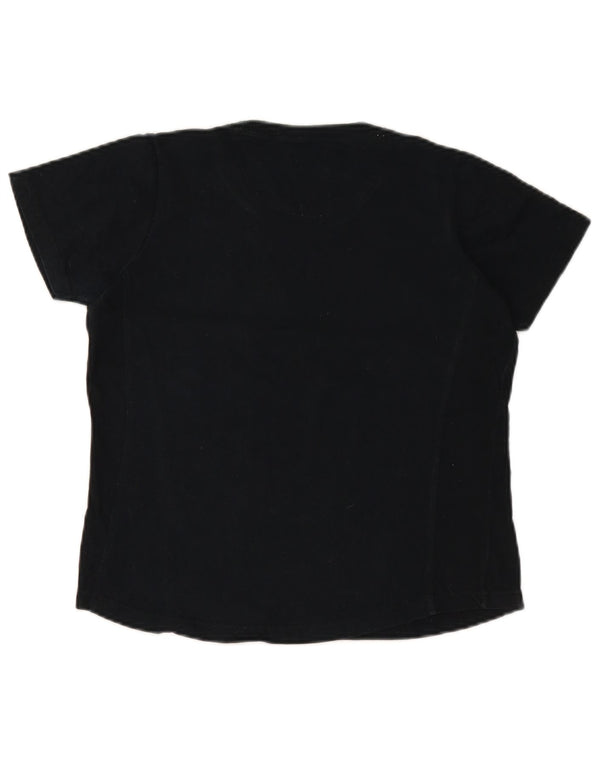 T-shirt da donna CHAMPION Top UK 10 piccola in cotone blu navy