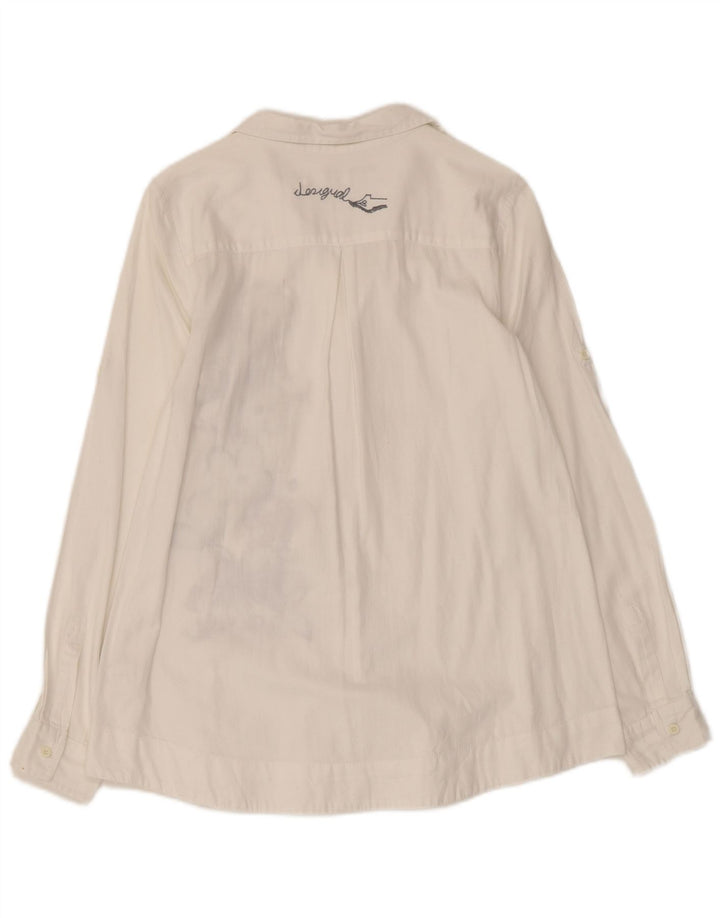 Camicia grafica da donna DESIGUAL UK 10 piccolo cotone floreale bianco