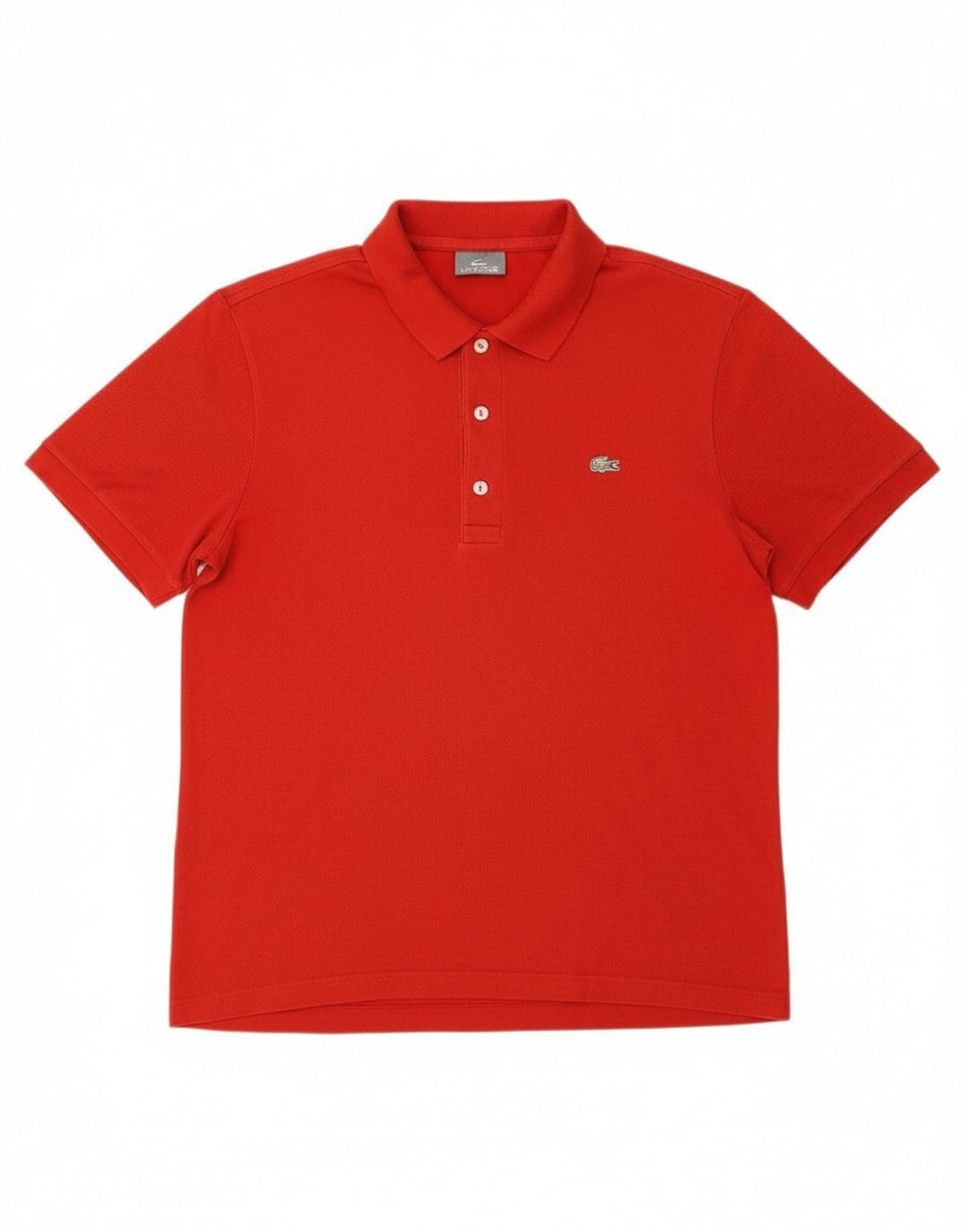 LACOSTE Mens Polo Shirt Size 4 Medium Red Cotton