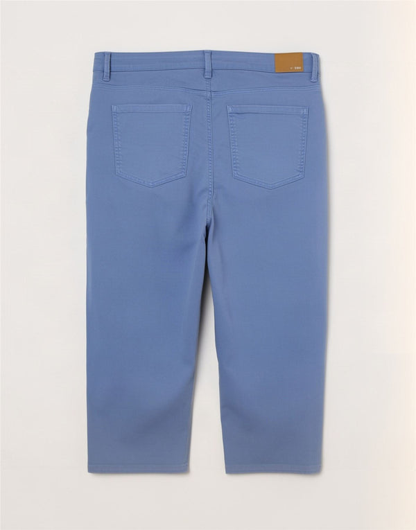 Pantaloni Capri a vita alta da donna Marks & Spencer UK 22 3XL W40 L22 Blu