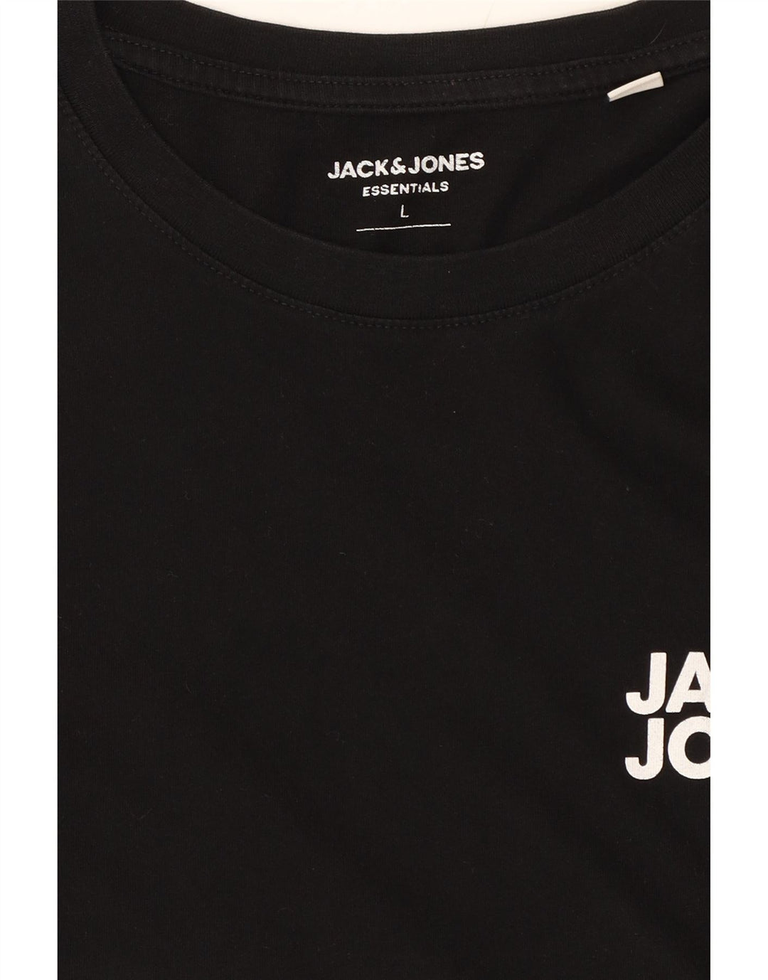 JACK & JONES Mens Graphic T-Shirt Top Large Black Cotton Vintage Jack & Jones and Second-Hand Jack & Jones from Messina Hembry 