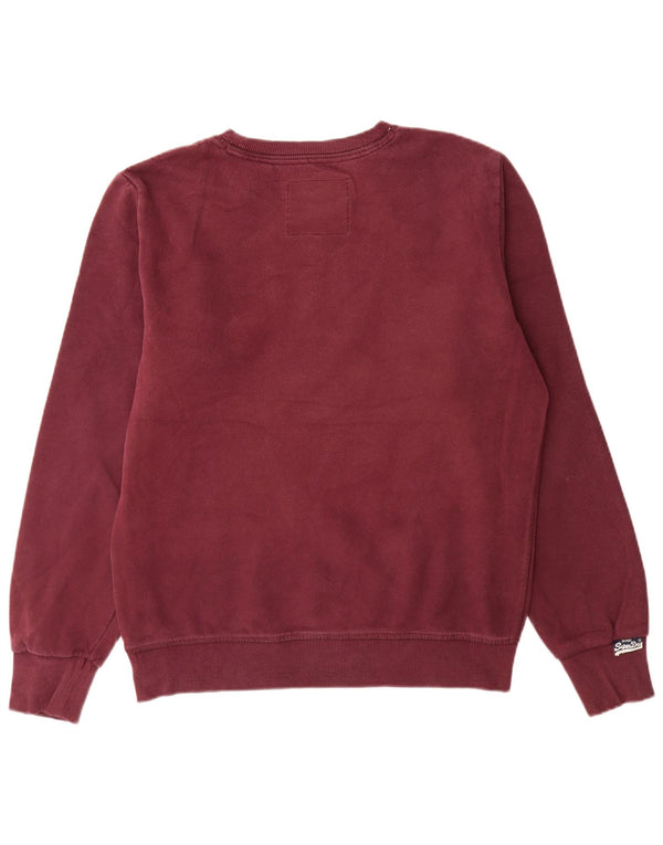 Felpa grafica da uomo Superdry, maglione grande, cotone marrone
