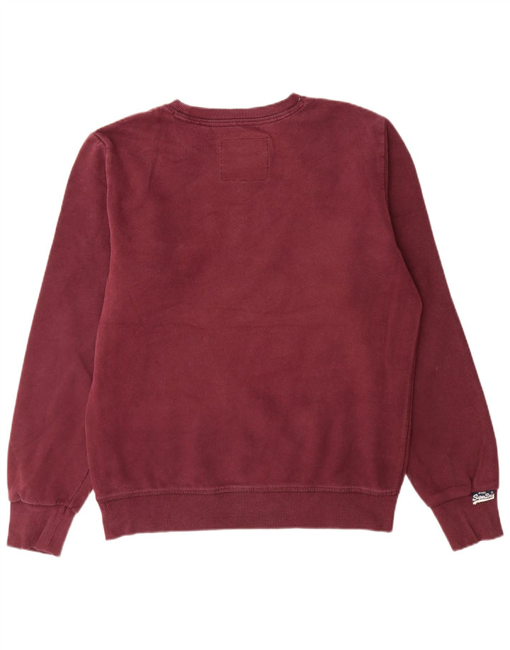 Felpa grafica da uomo Superdry, maglione grande, cotone marrone