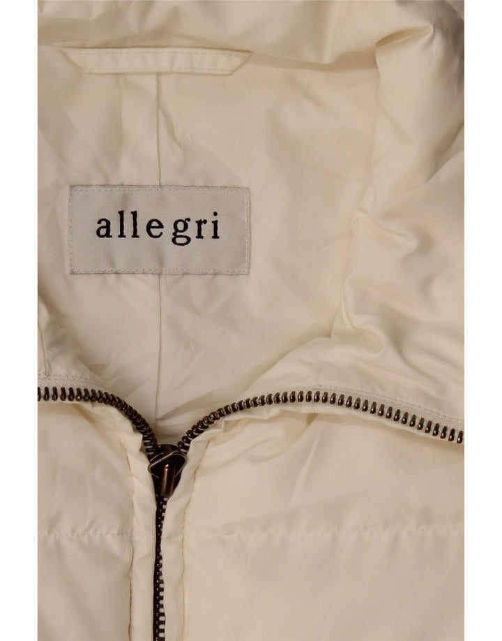 Gilet imbottito da donna Allegri UK 14 medio bianco
