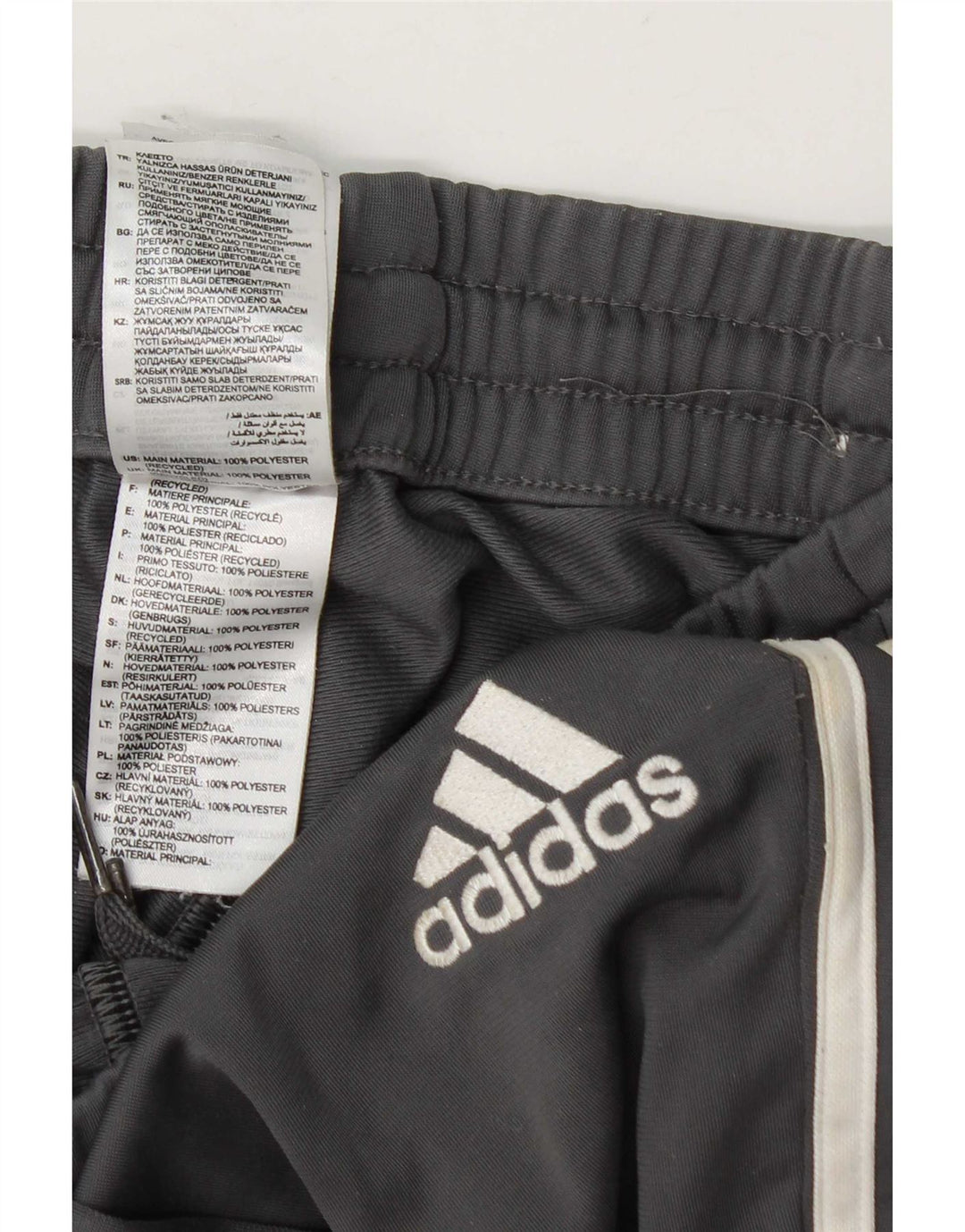 Pantaloni da tuta da uomo Adidas Joggers in poliestere grigio medio
