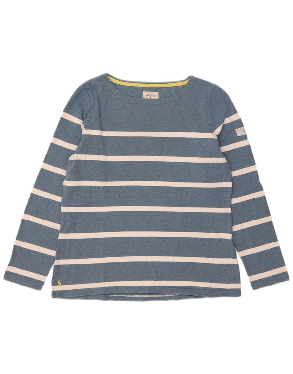 Joules Top da donna a maniche lunghe UK 14 Cotone a righe grandi blu