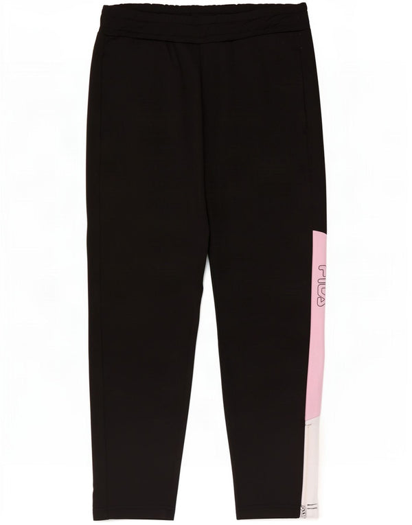 Pantaloni da tuta con grafica da donna Fila UK 8 Small Black Colourblock