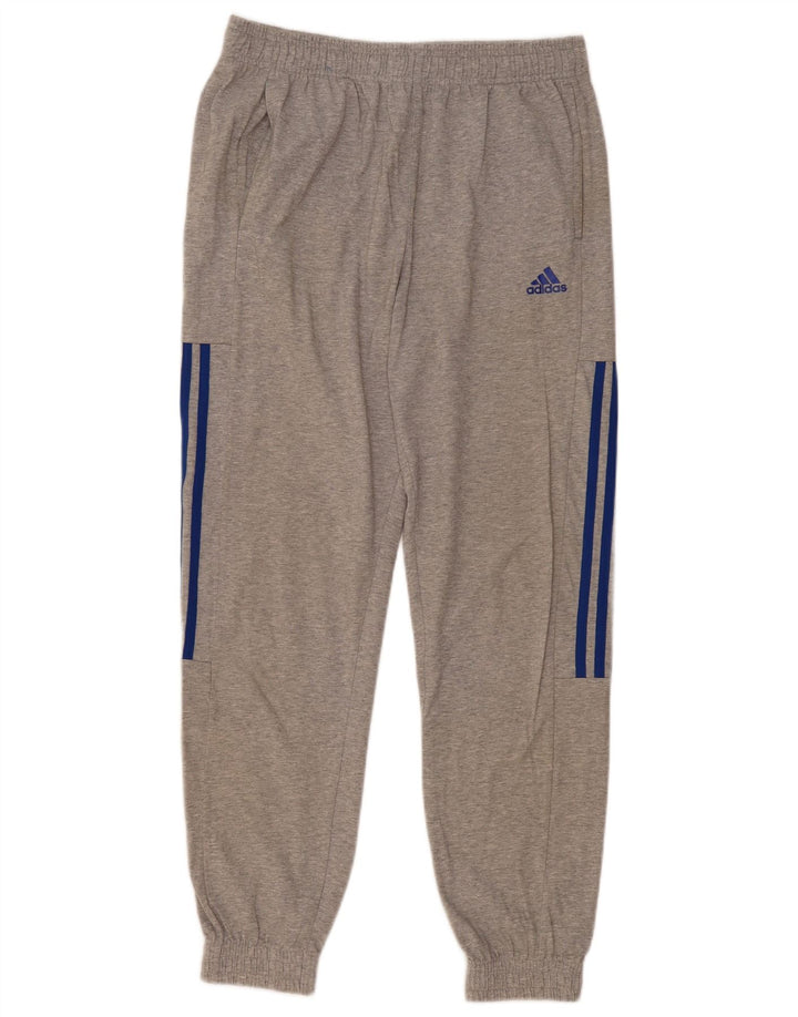 Pantaloni da tuta da uomo Adidas Joggers in cotone chiazzato grigio medio