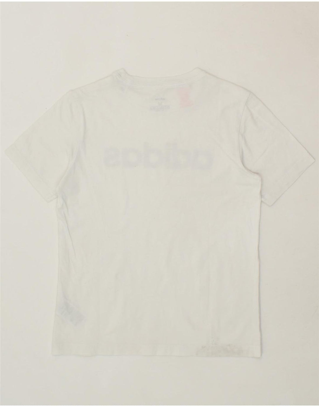 ADIDAS Boys Graphic T-Shirt Top 11-12 Years Medium White Cotton Vintage Adidas and Second-Hand Adidas from Messina Hembry 