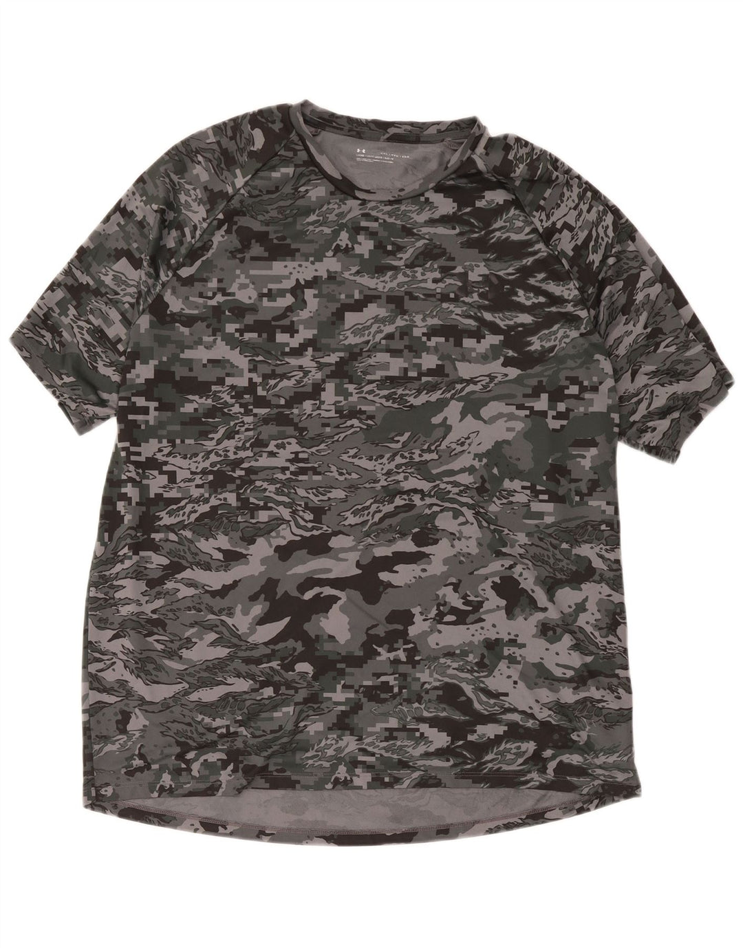Maglietta da uomo Under Armour Top 2XL Poliestere mimetico grigio