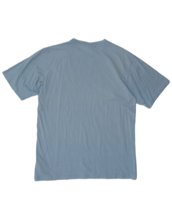 T-shirt grafica da uomo Lotto Top in cotone blu medio