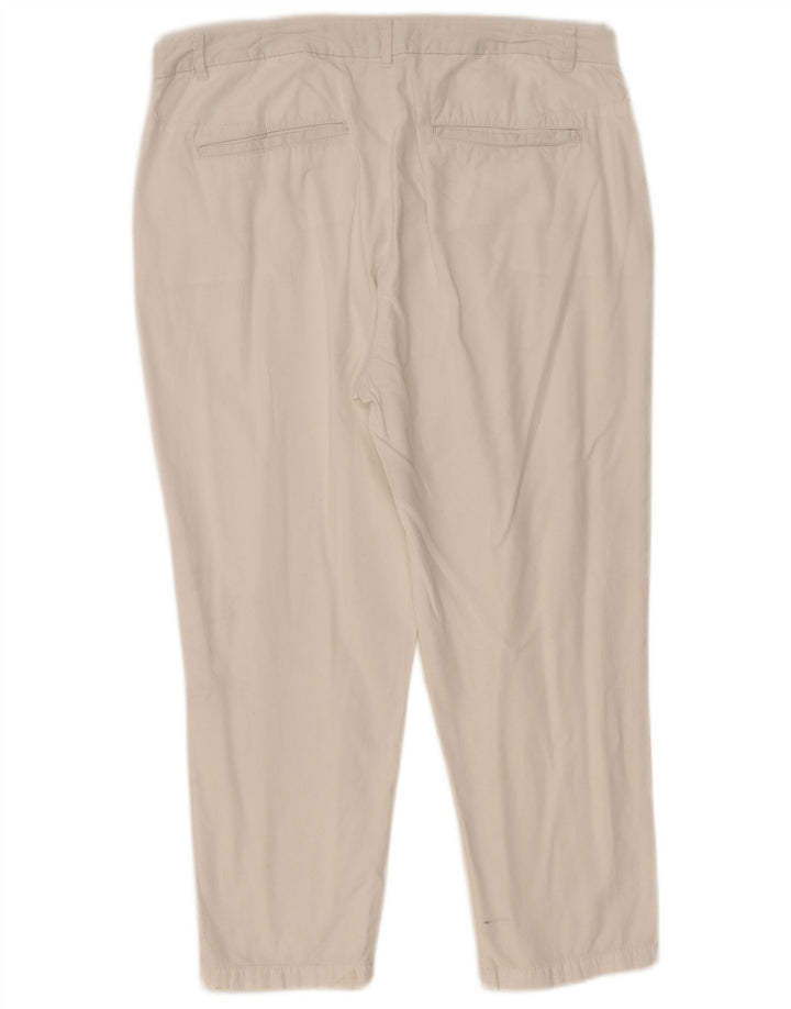 Pantaloni corti con pegged da donna Marks & Spencer UK 14 Large W36 L24 Bianco