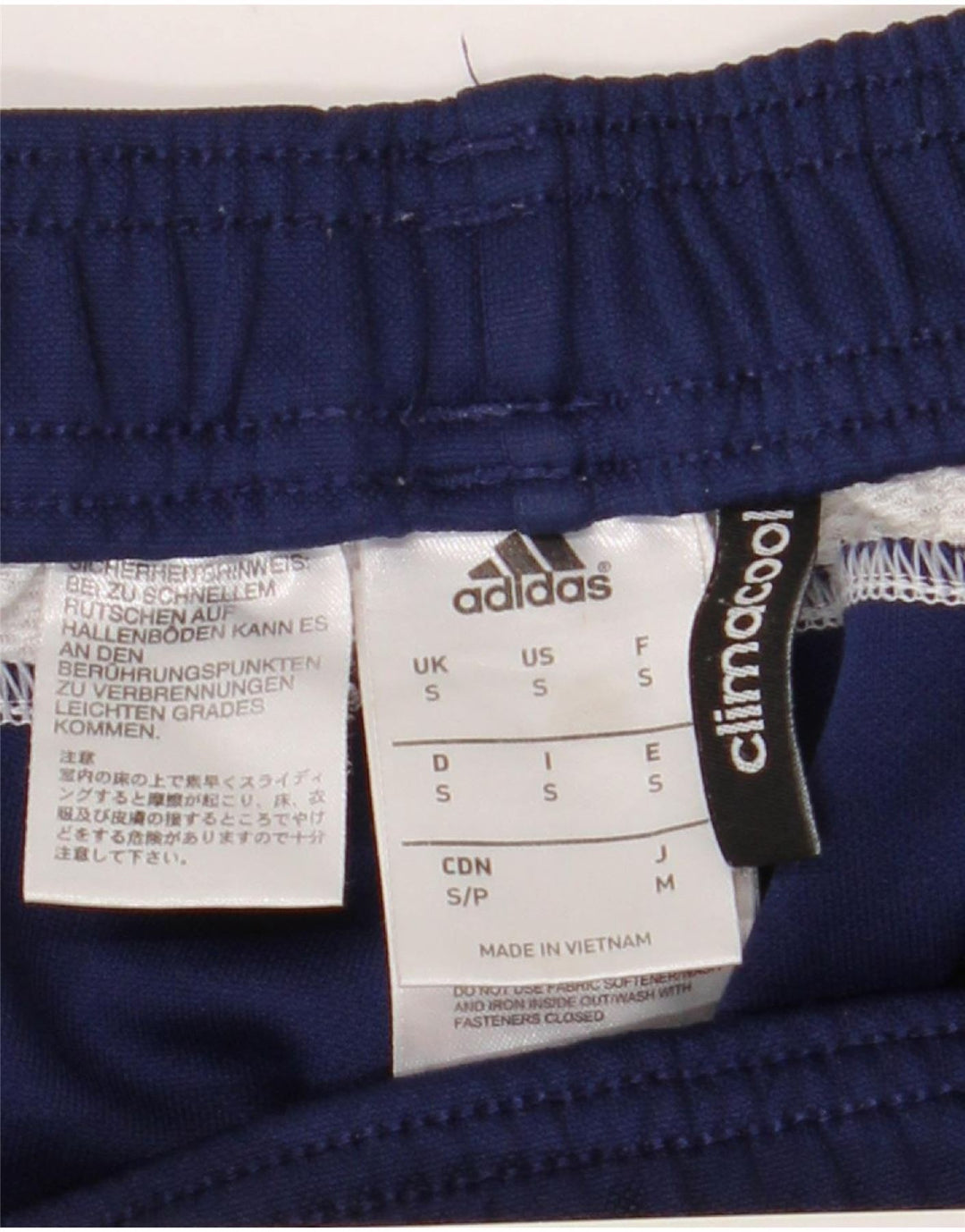 Pantaloni da tuta da uomo Adidas Small in poliestere blu navy