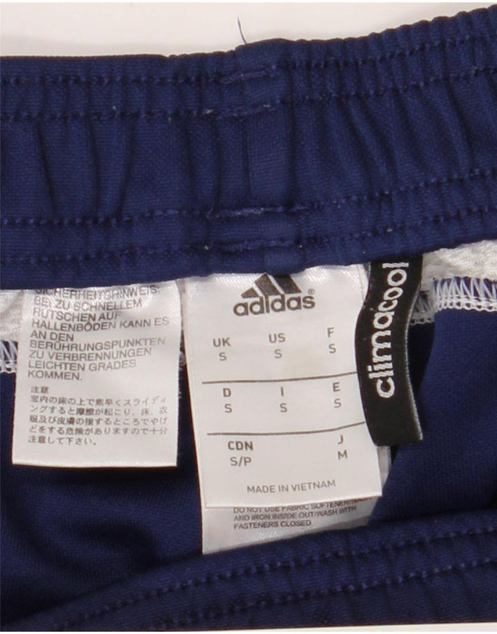 Pantaloni da tuta da uomo Adidas Small in poliestere blu navy
