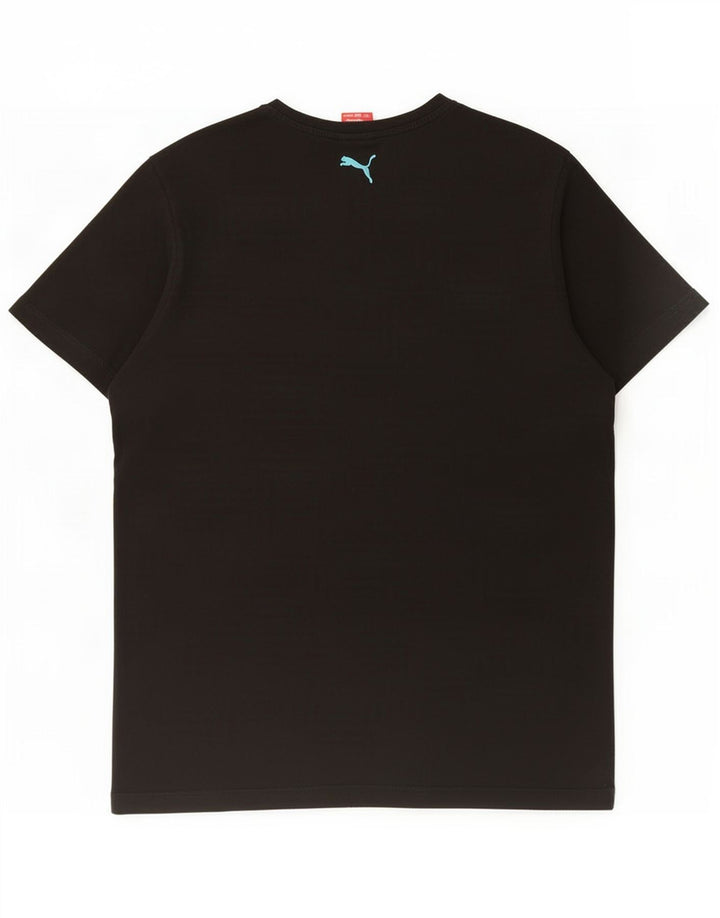 T-shirt grafica da uomo Puma Top in cotone nero medio