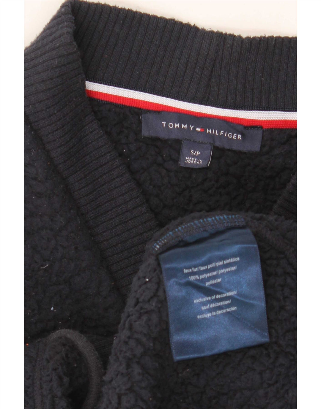 Giacca in pile da donna Tommy Hilfiger UK 10 Small Poliestere blu navy
