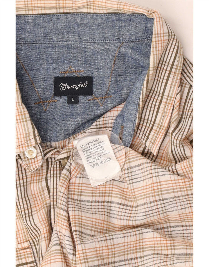 Camicia a maniche corte da uomo Wrangler grande in cotone a quadri multicolore