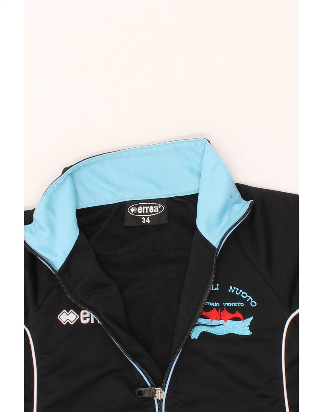 ERREA Boys Tracksuit Top Jacket 13-14 Years Black Colourblock Polyester Vintage Errea and Second-Hand Errea from Messina Hembry 
