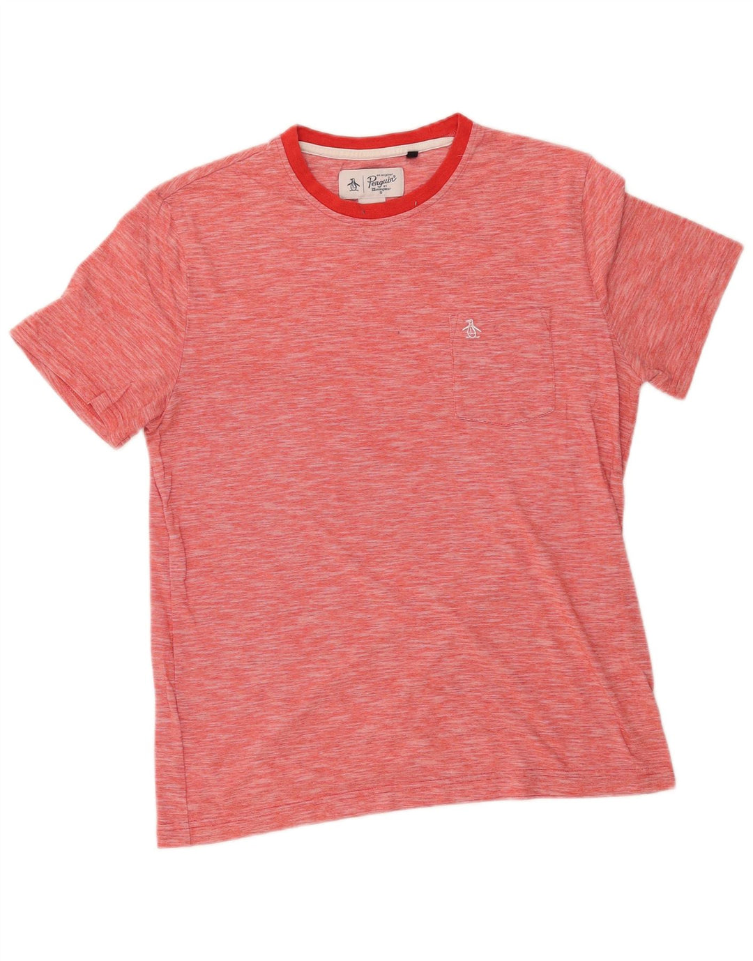 T-shirt da uomo Penguin Top grande in cotone chiazzato rosso