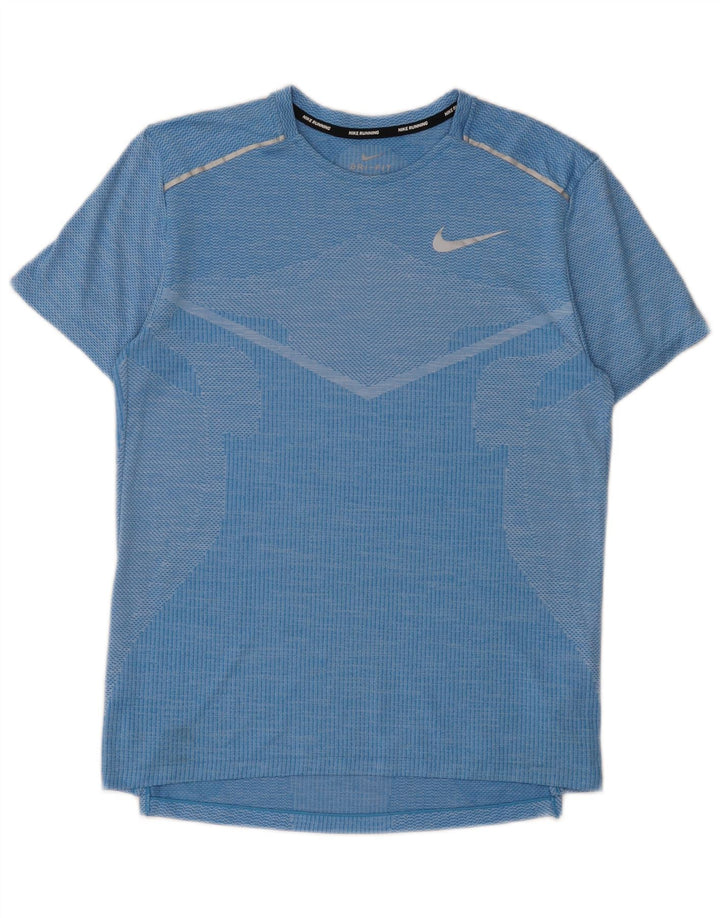 T-shirt Nike Dri Fit da uomo, piccola, in poliestere chiazzato blu