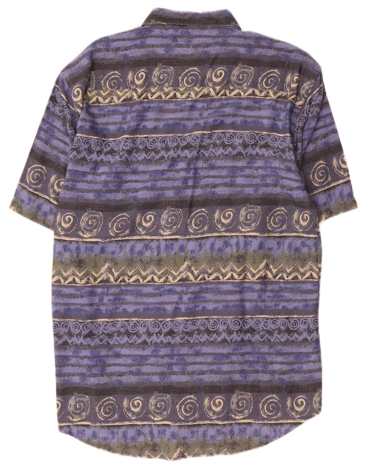 Camicia a maniche corte da uomo St. Bernard in viscosa geometrica multicolore media