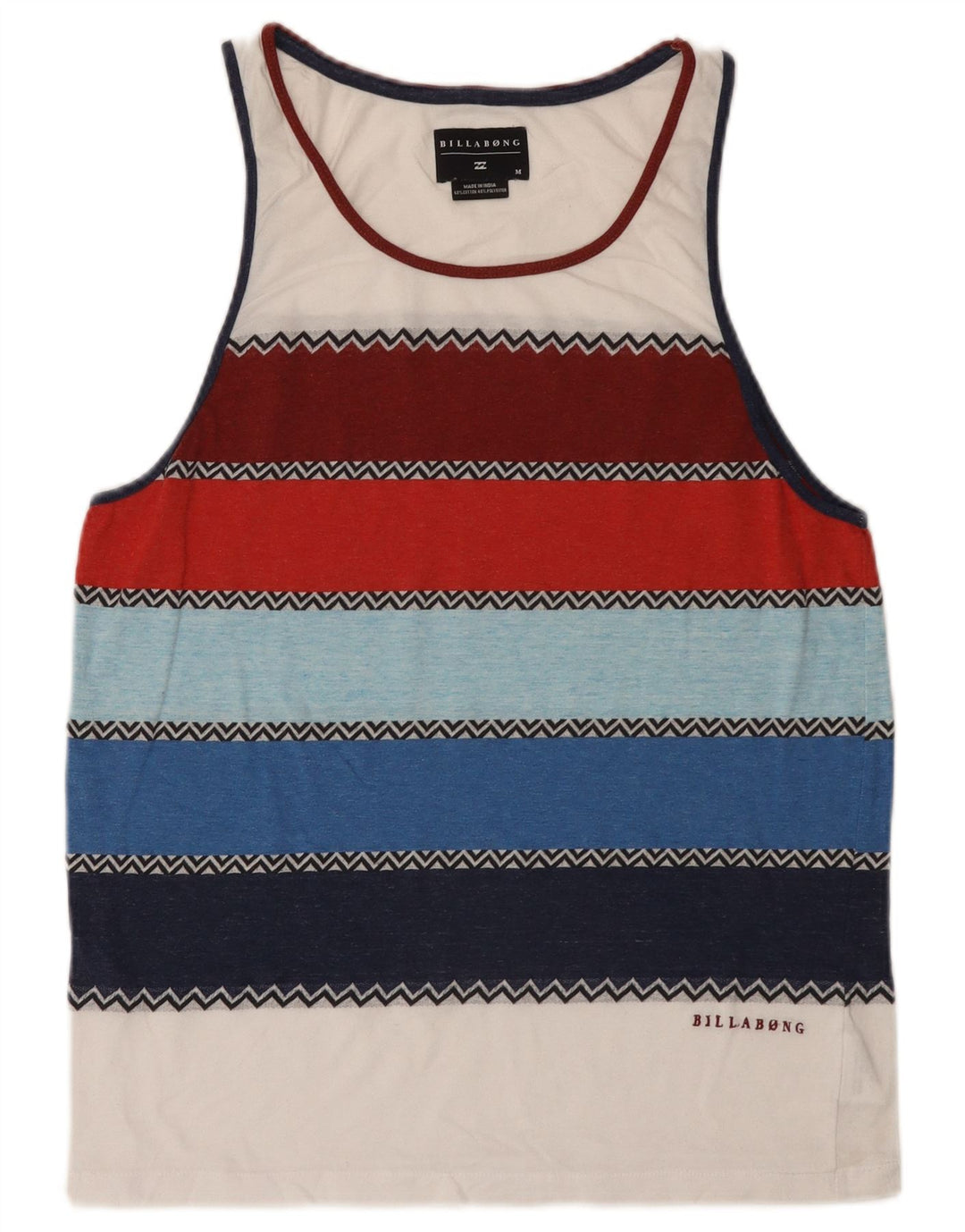 Canotta da uomo Billabong in cotone a righe multicolori medie