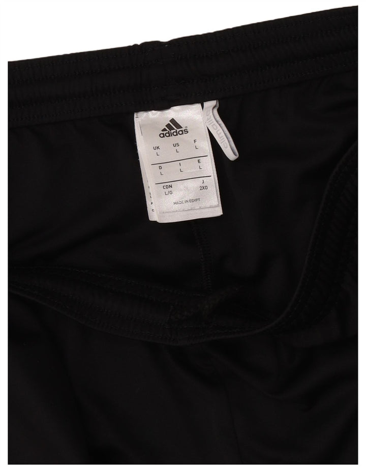 Pantaloncini sportivi ADIDAS Climalite da uomo grandi in poliestere nero