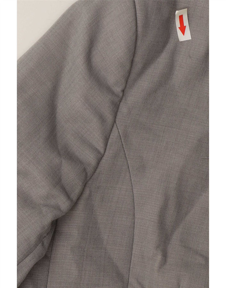 Giacca blazer da donna a 1 bottone Reiss UK 10 piccola lana grigia