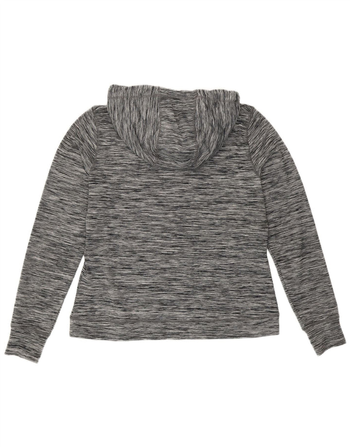 Felpa con cappuccio grafica da donna Superdry UK 12 Poliestere chiazzato grigio medio