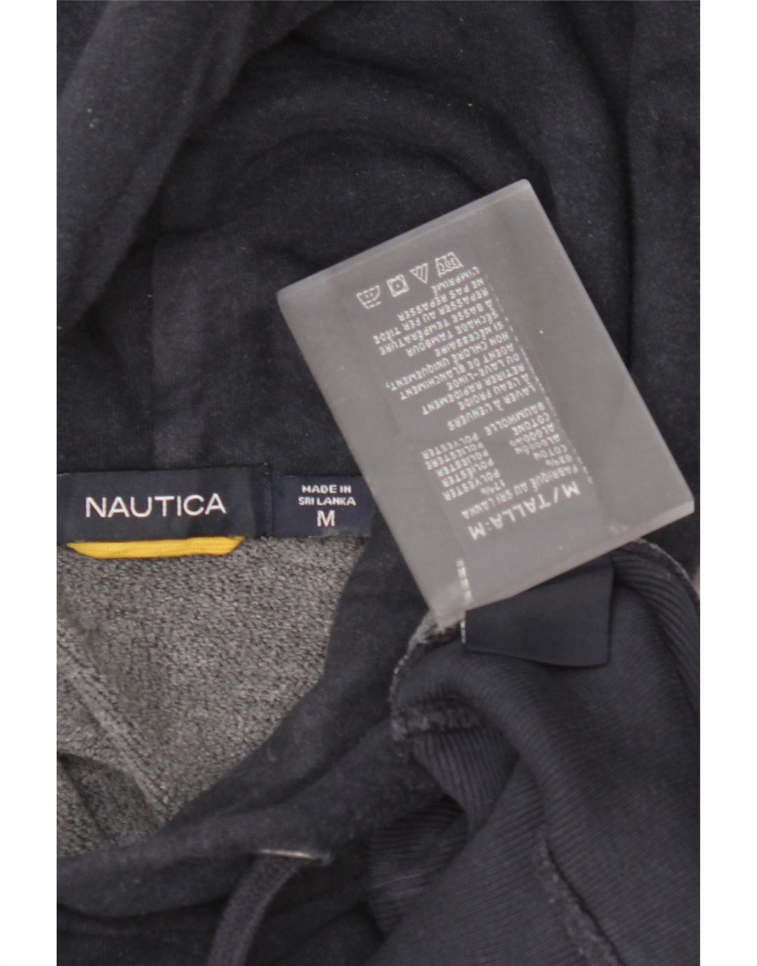 Maglione con cappuccio grafico da uomo NAUTICA cotone medio blu navy