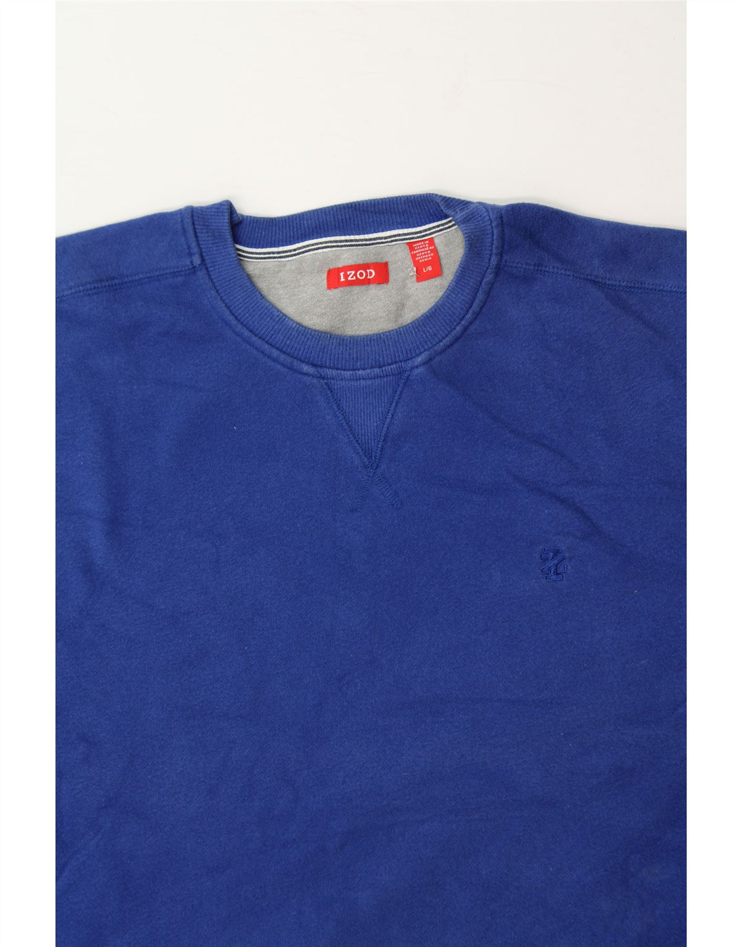 IZOD Mens Sweatshirt Jumper Large Blue Cotton Vintage Izod and Second-Hand Izod from Messina Hembry 