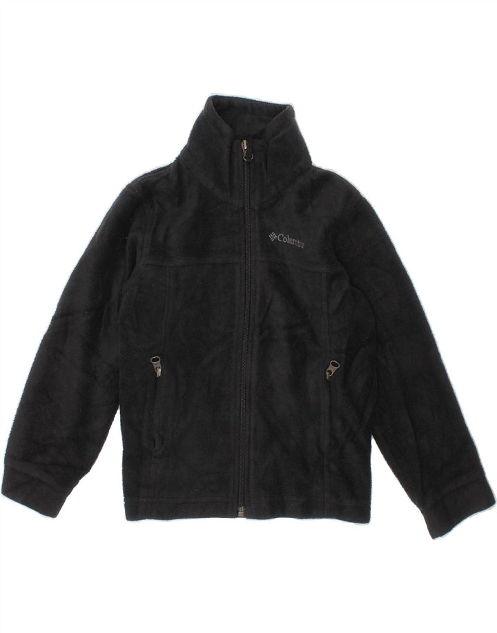 COLUMBIA Boys Fleece Jacket 4-5 Years 2XS Black Polyester Vintage Columbia and Second-Hand Columbia from Messina Hembry 