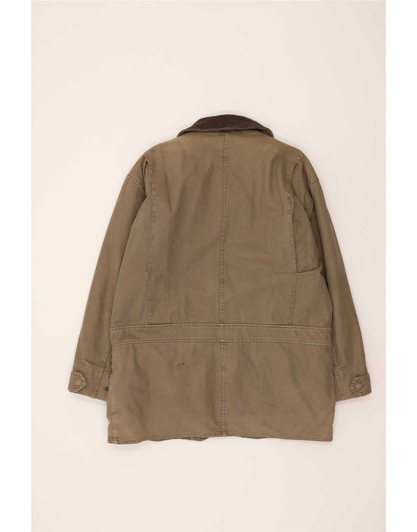 Timberland Mens Weathergear Utility Jacket UK 36 Small Grey Cotton