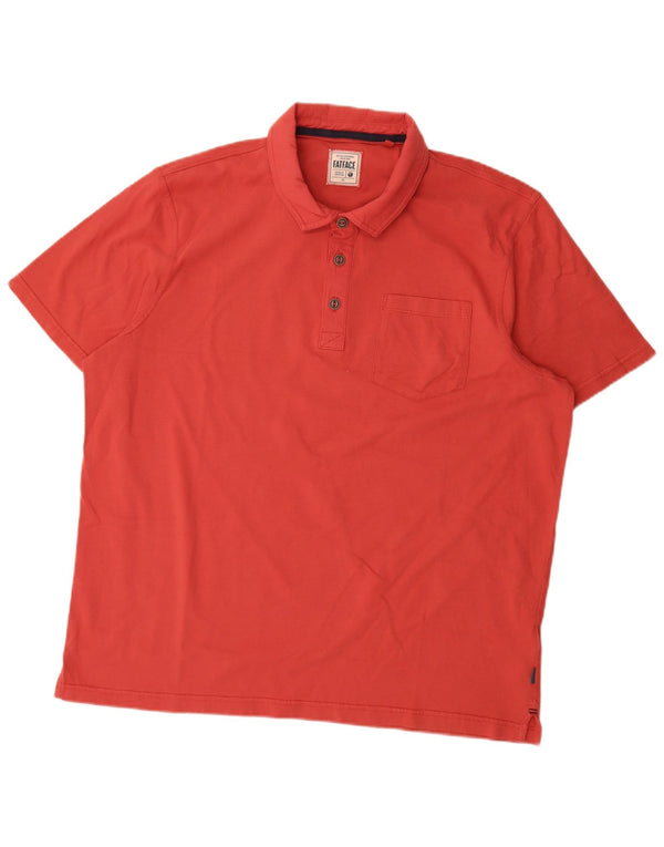 Polo da uomo Fat Face 2XL in cotone rosso