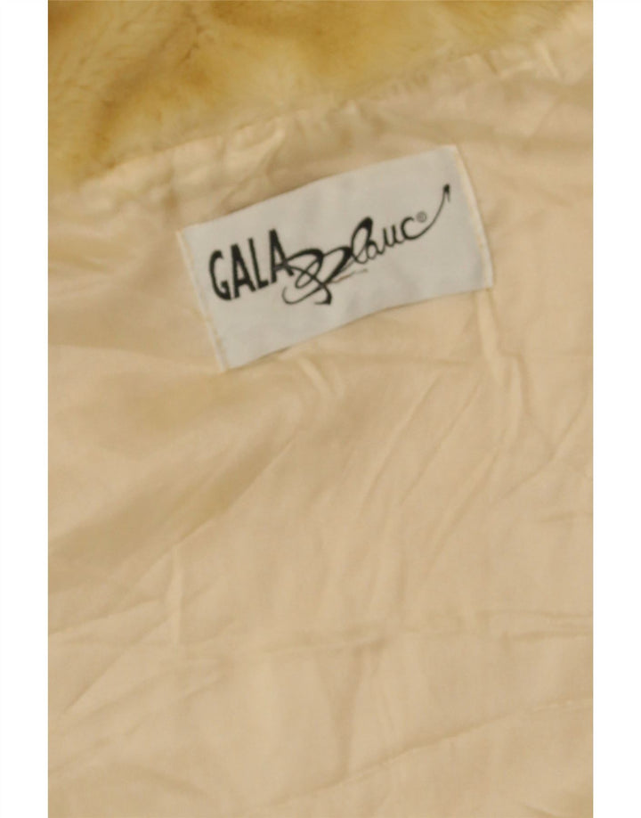 GALA Womens Oversized Faux Fur Overcoat UK 10 Small Beige Modal Vintage Gala and Second-Hand Gala from Messina Hembry 