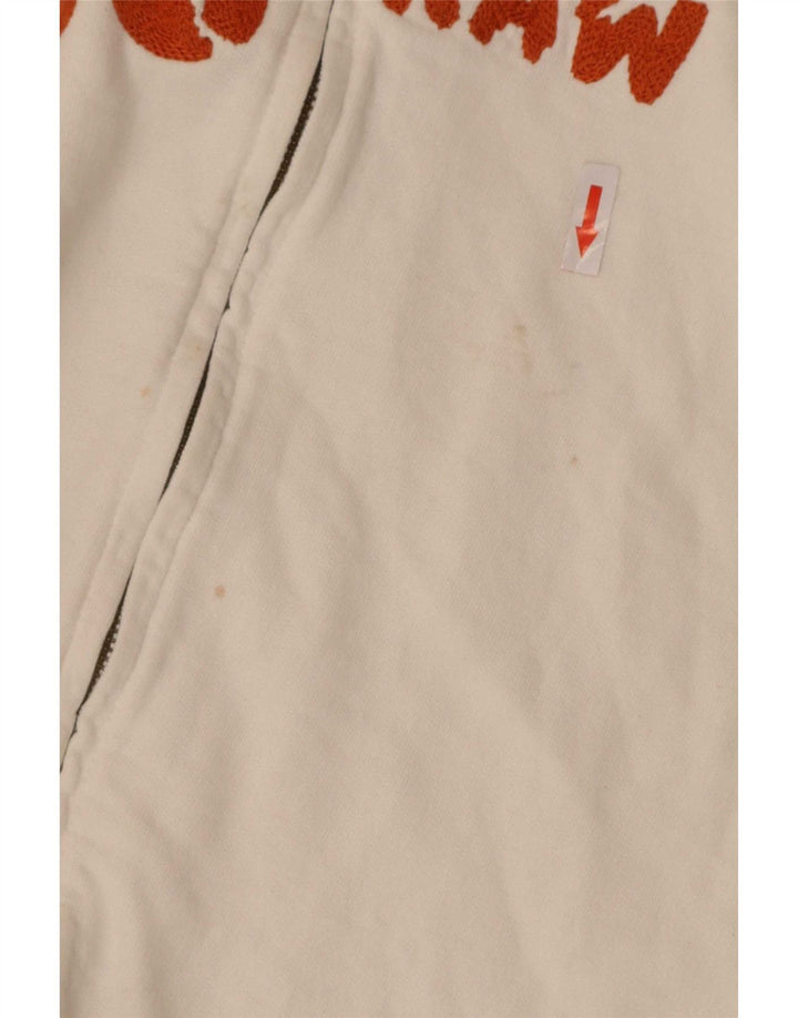 Giacca da ginnastica grafica da uomo G-Star, grande, cotone color block bianco