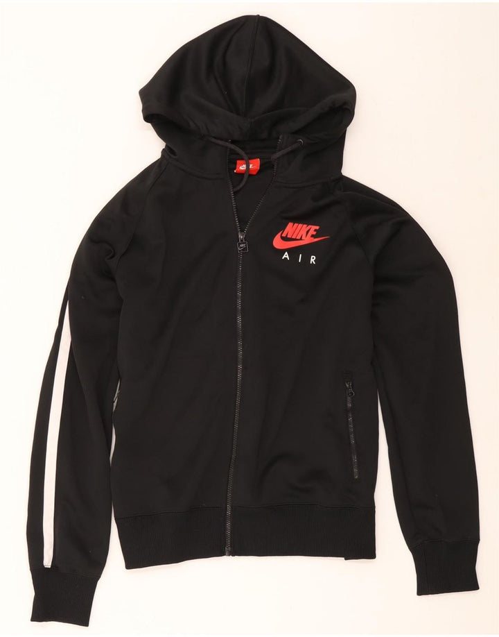 Felpa con cappuccio e zip Nike Air da uomo, grande, in poliestere color block nero