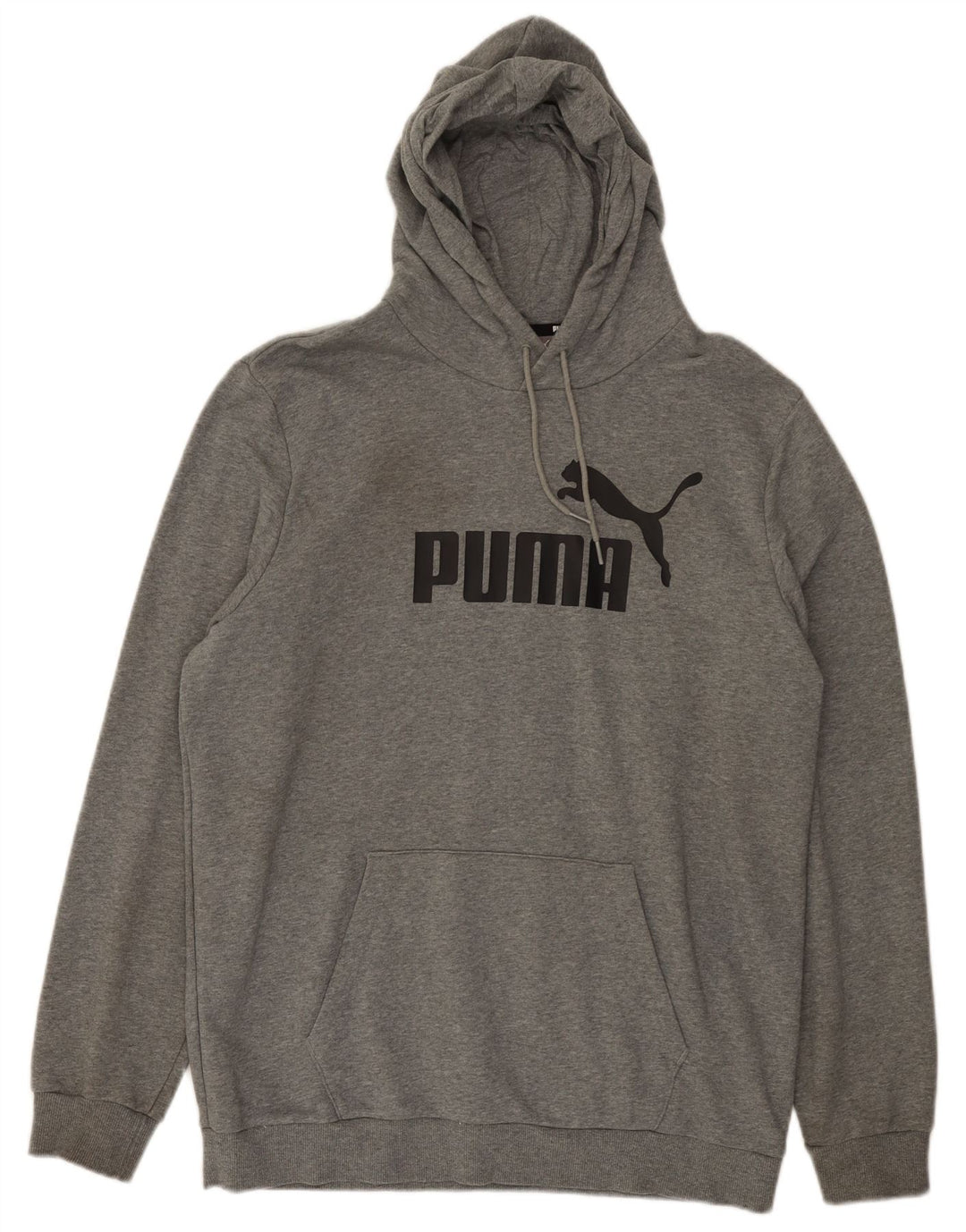 Felpa con cappuccio grafica da uomo Puma Large in cotone grigio